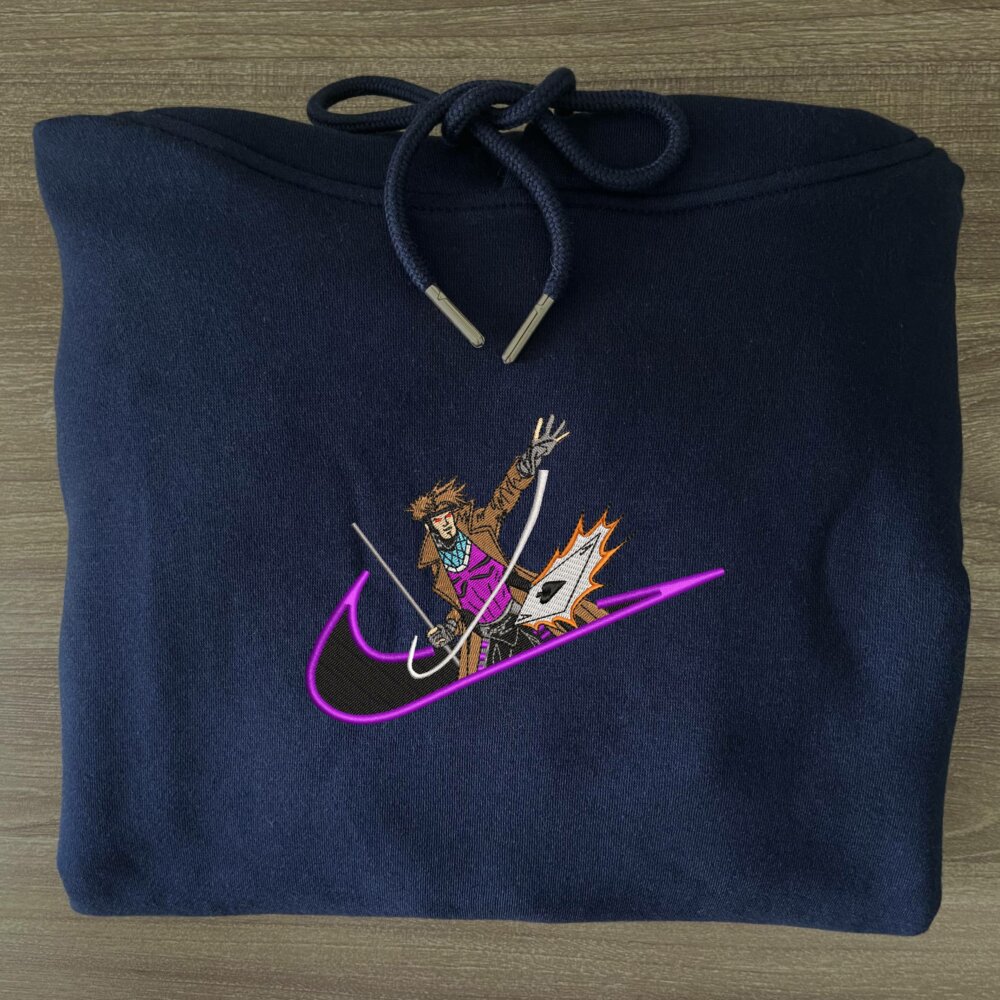 Kinetic Ace Embroidered Hoodie Navy (3)