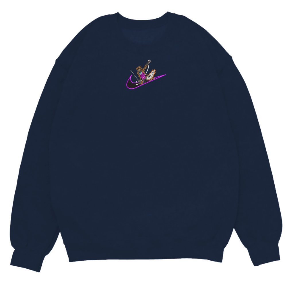 Kinetic Ace Embroidered Crewneck Sweatshirt 6 Kinetic Ace Embroidered Sweatshirt Navy