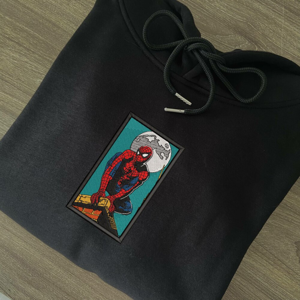 Moon Crawler Embroidered Hoodie Black (2)