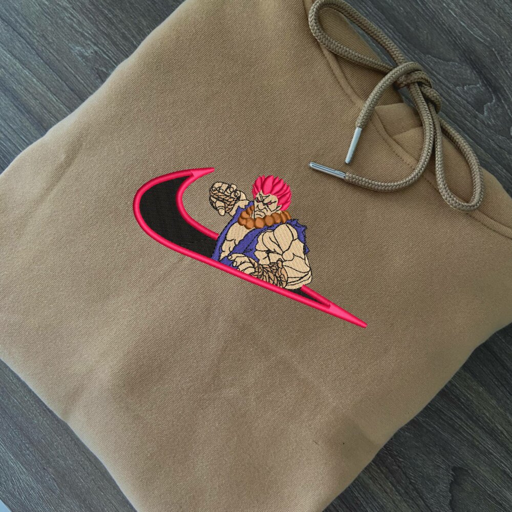 Raging Demon Embroidered Hoodie Sand (2)