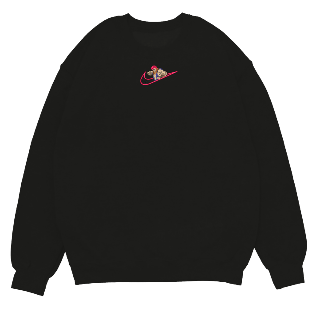 Raging Demon Embroidered Sweatshirt Black