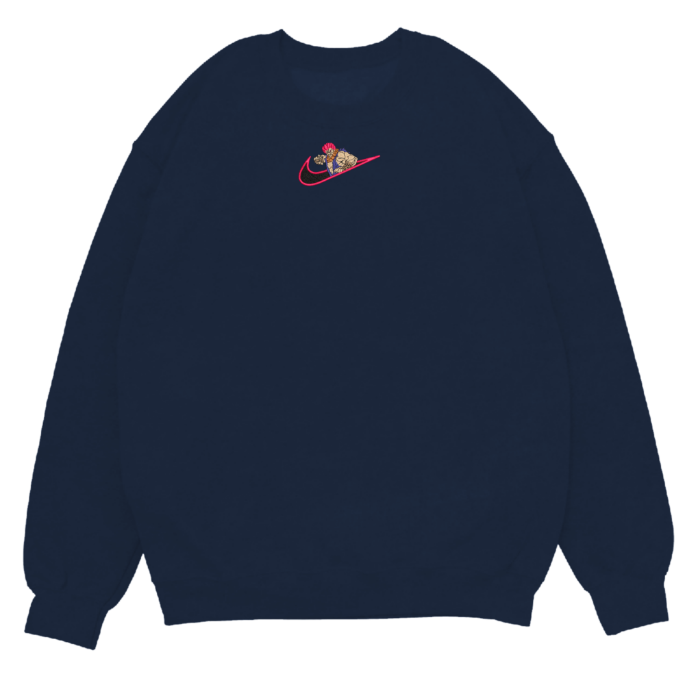Raging Demon Embroidered Crewneck Sweatshirt 6 Raging Demon Embroidered Sweatshirt Navy