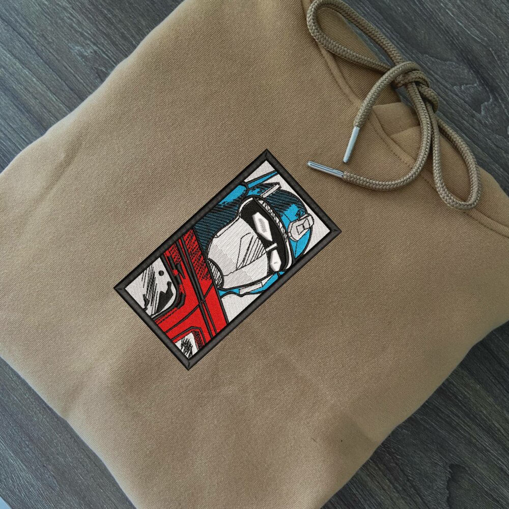 Steel Leader Embroidered Hoodie Sand (2)