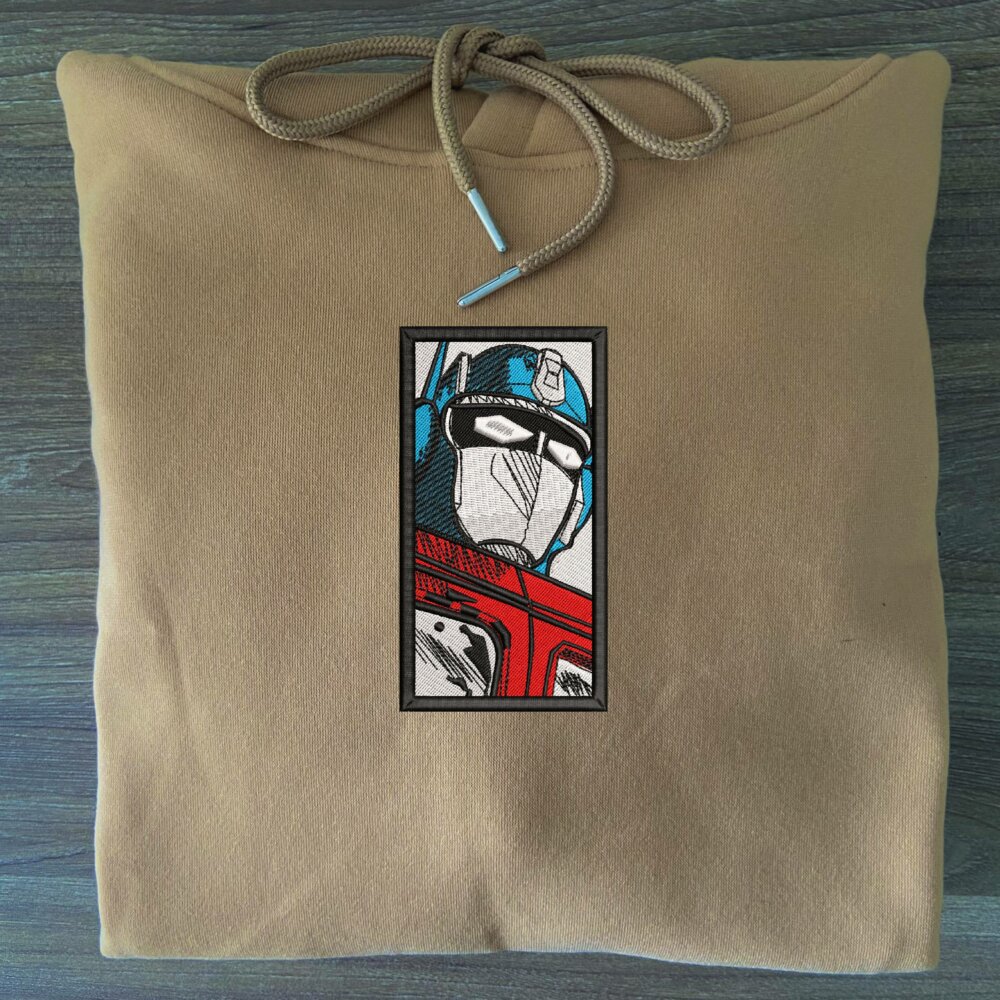 Steel Leader Embroidered Hoodie Sand (3)