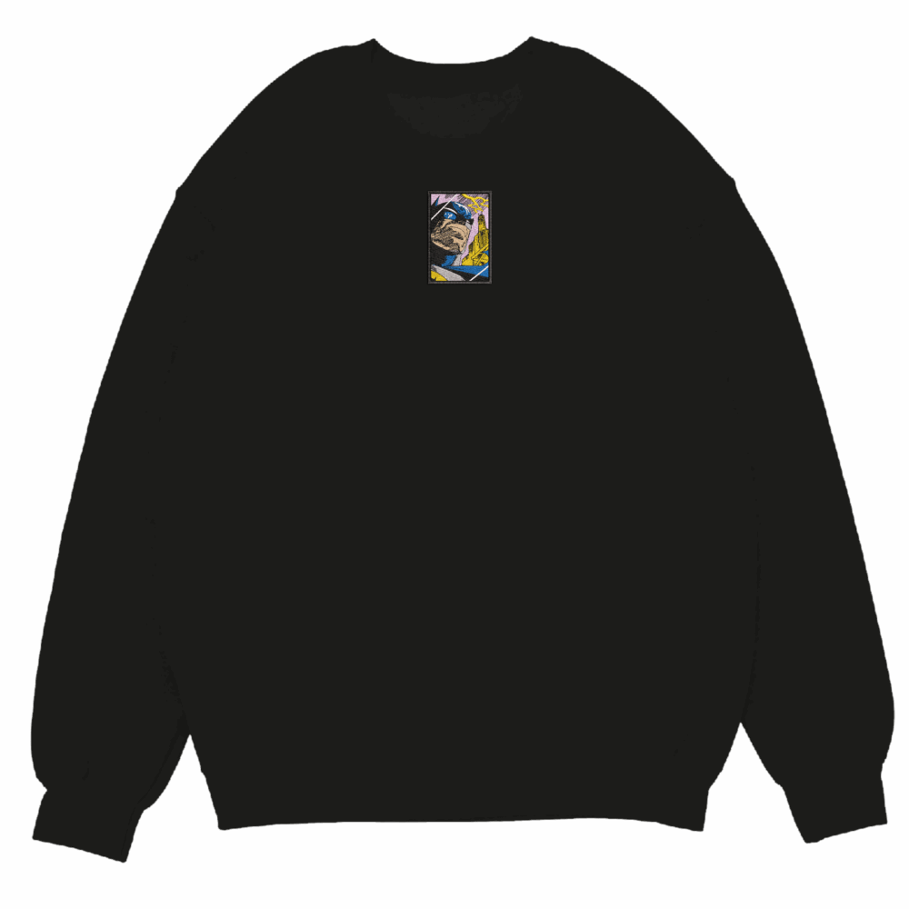 Storm Knight Embroidered Sweatshirt Black