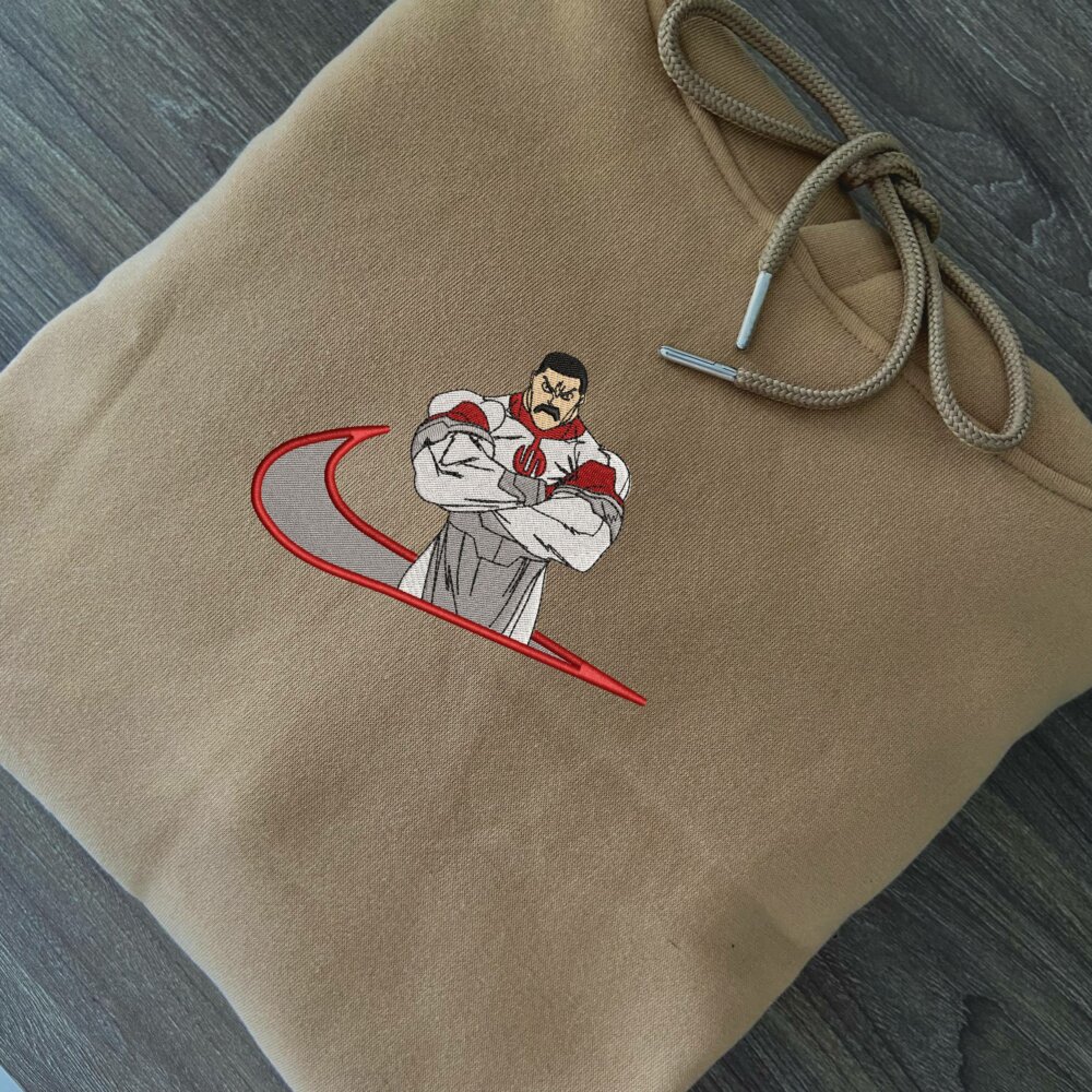 Thragg Embroidered Hoodie Sand (2)