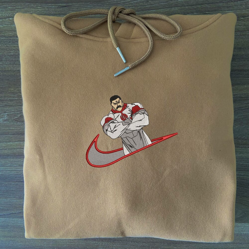 Thragg Embroidered Hoodie Sand (3)