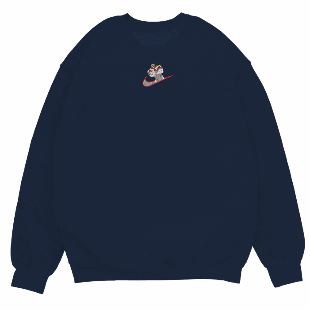 Thragg Embroidered Sweatshirt Navy