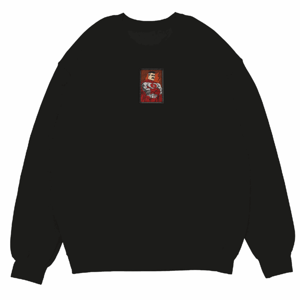 Viltrumite Power Art Embroidered Crewneck Sweatshirt 7 Viltrumite Power Art Embroidered Sweatshirt Black