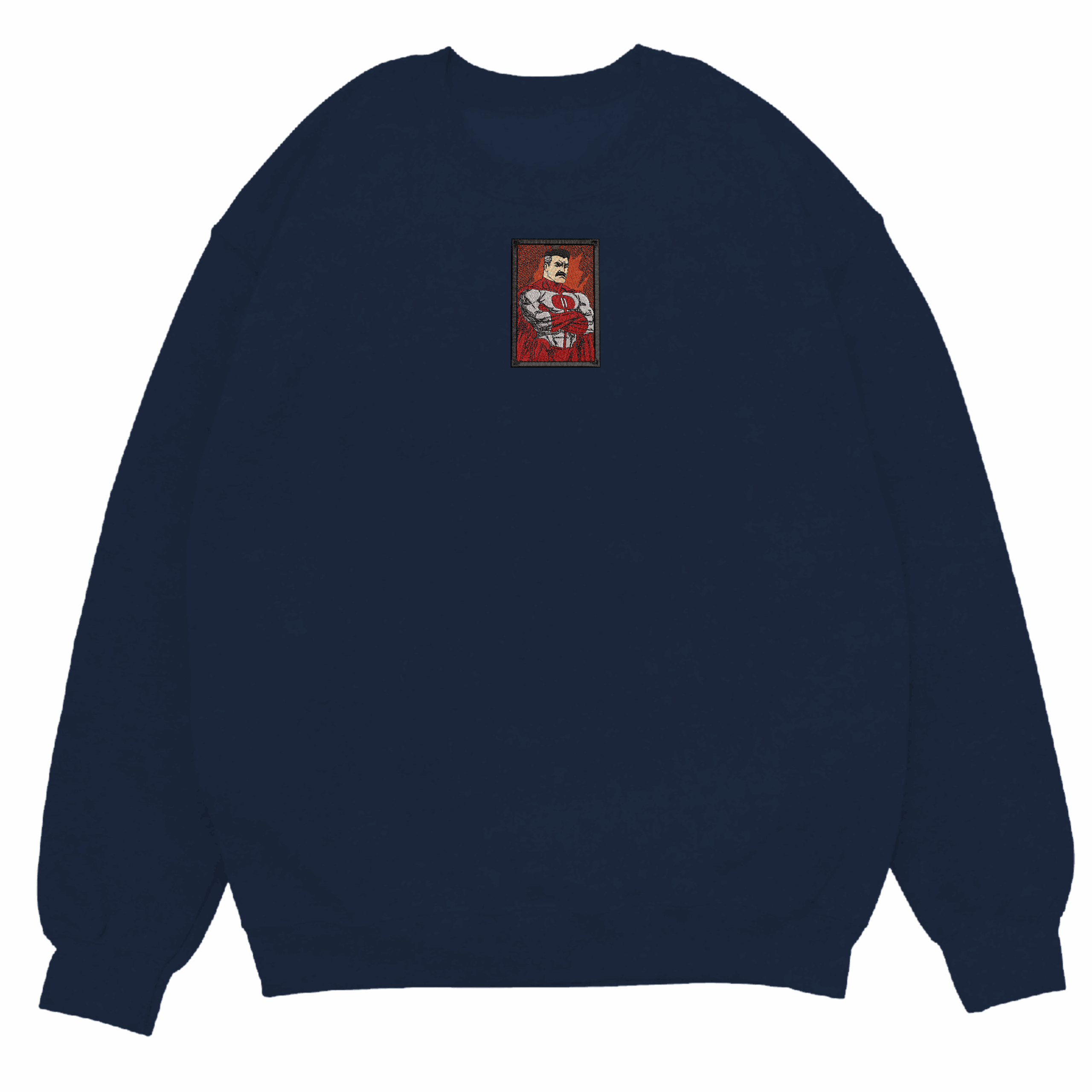 Viltrumite Power Art Embroidered Crewneck Sweatshirt 3 Viltrumite Power Art Embroidered Sweatshirt Navy