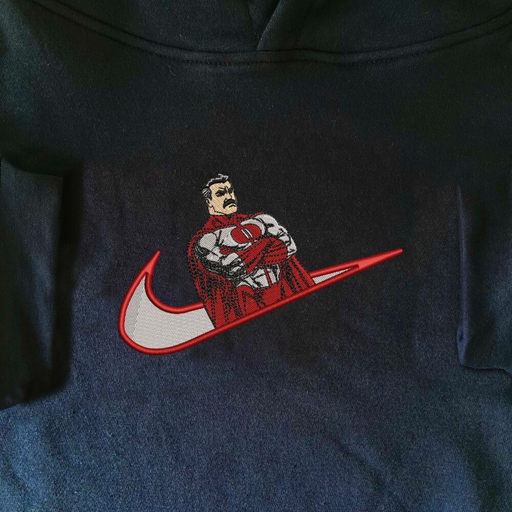 Viltrumite Power Embroidered Hoodie Navy (1)