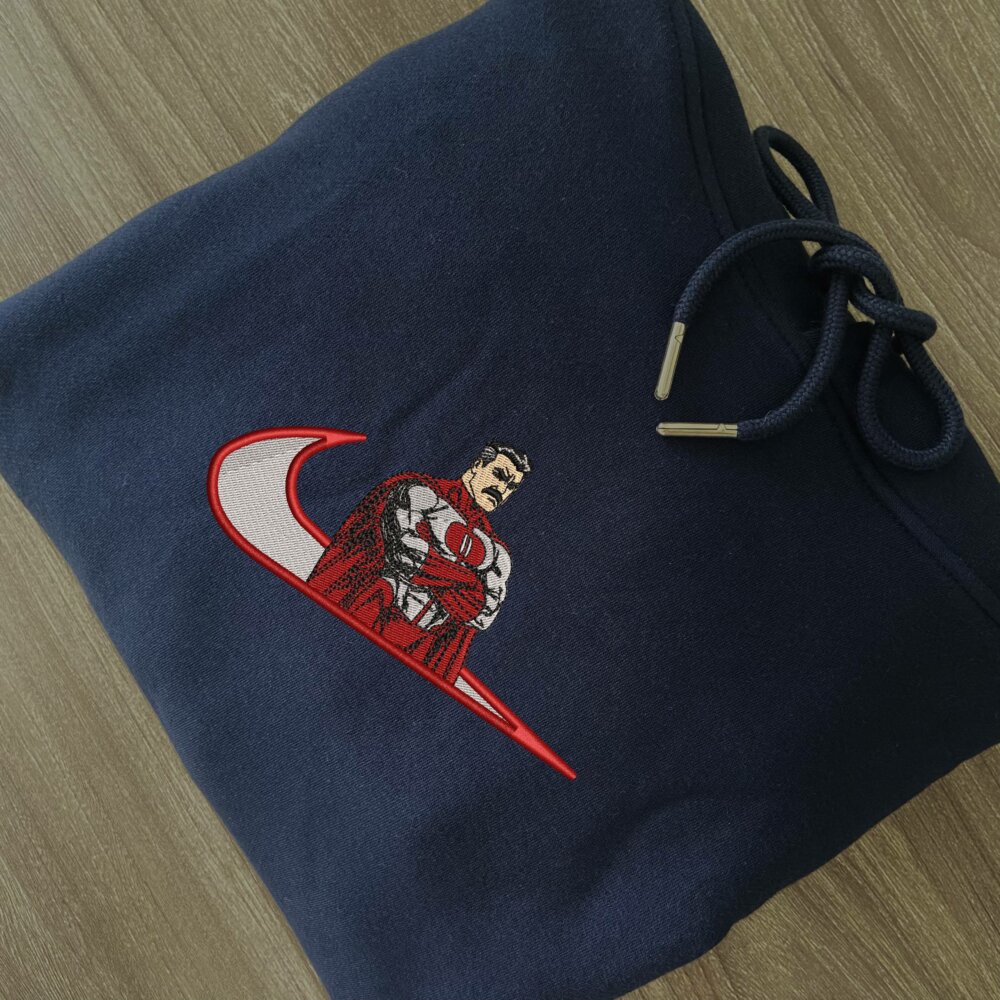 Viltrumite Power Embroidered Hoodie Navy (2)