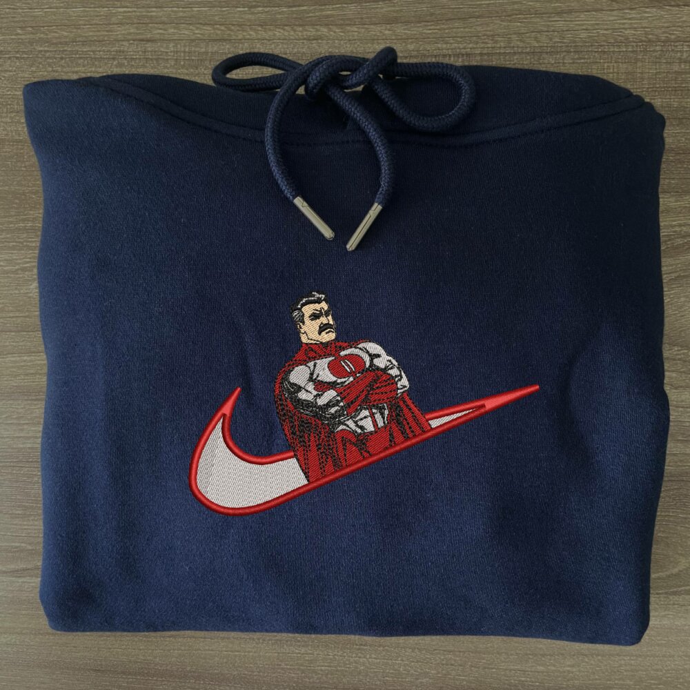 Viltrumite Power Embroidered Hoodie Navy (3)