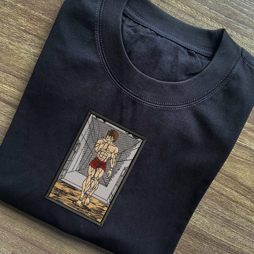 Baki Hanma Embroidered T shirt 1.jpg