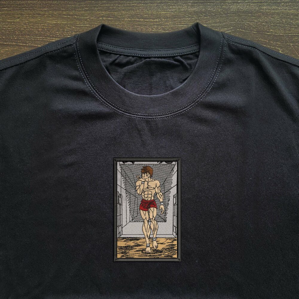 Baki Hanma Embroidered T shirt 3.jpg