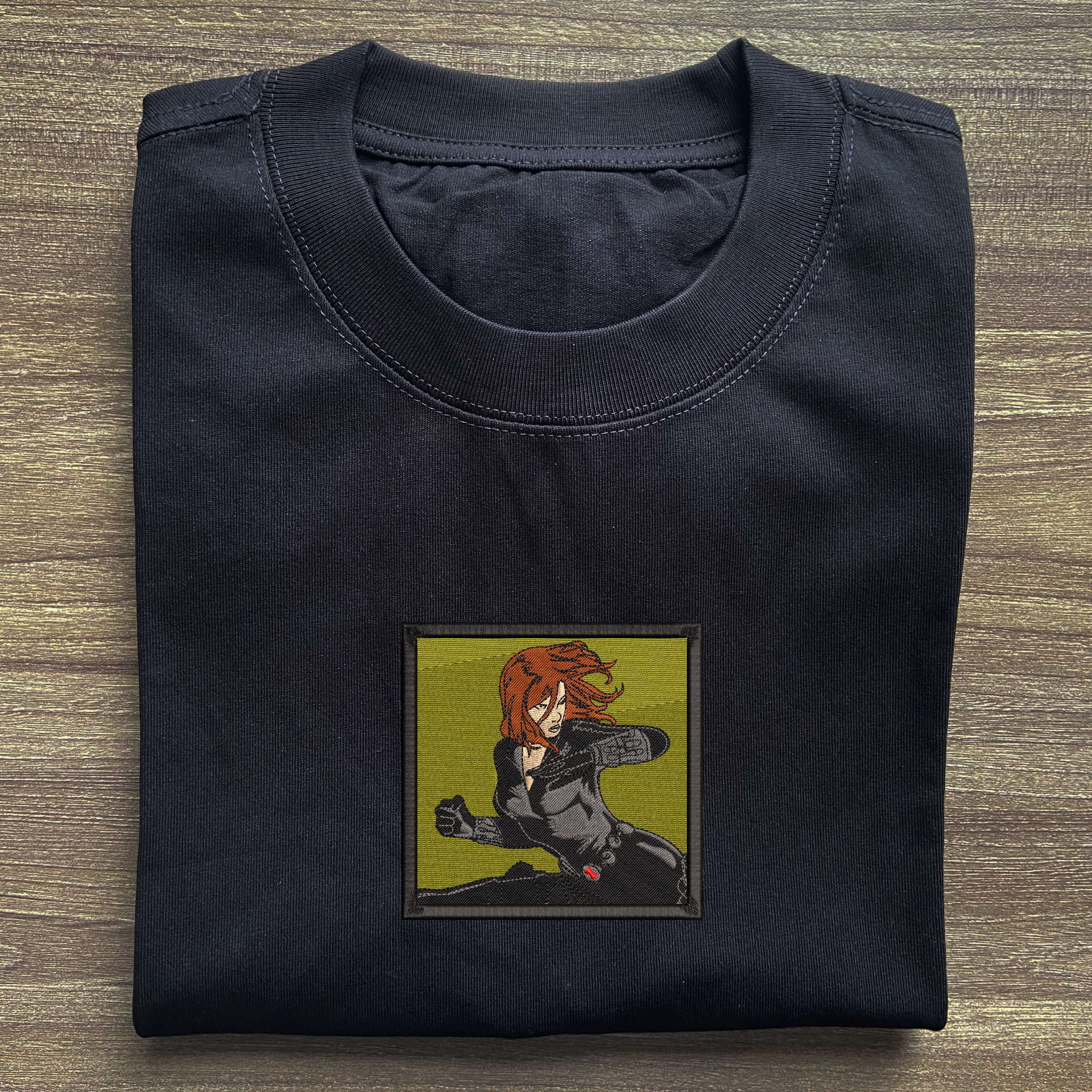 Black Widow Embroidered T shirt 1.jpg