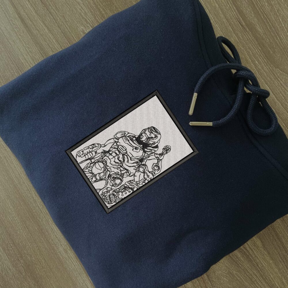 Doom Slayer Embroidered Hoodie 4