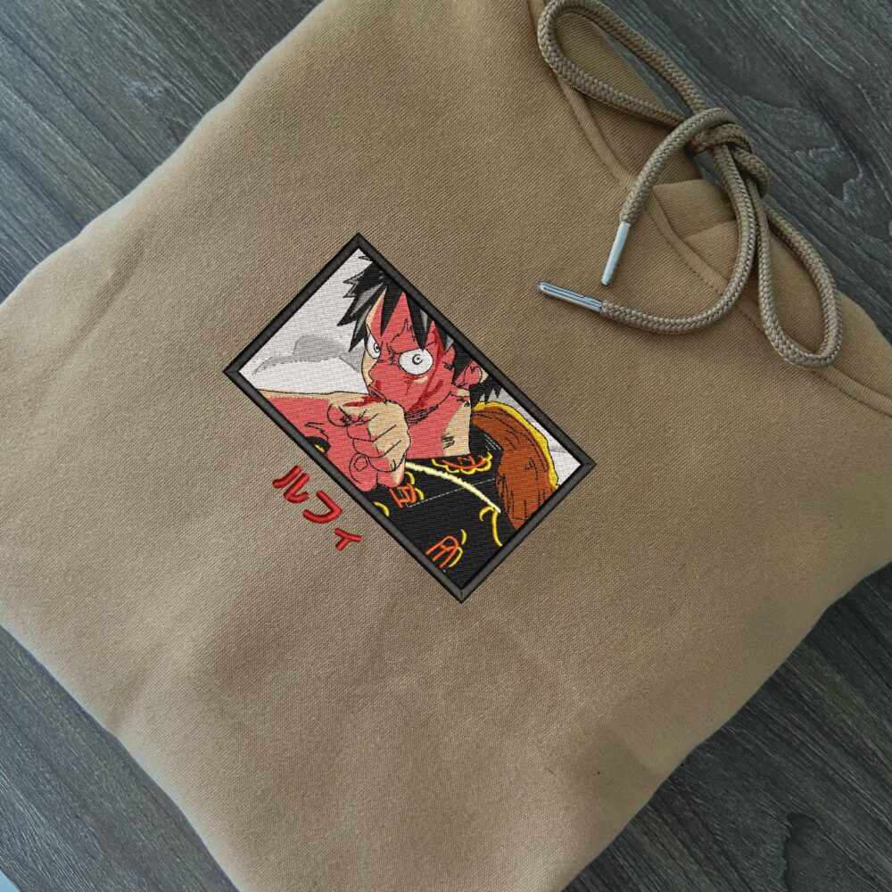 Luffy Mode Embroidered Hoodie 2