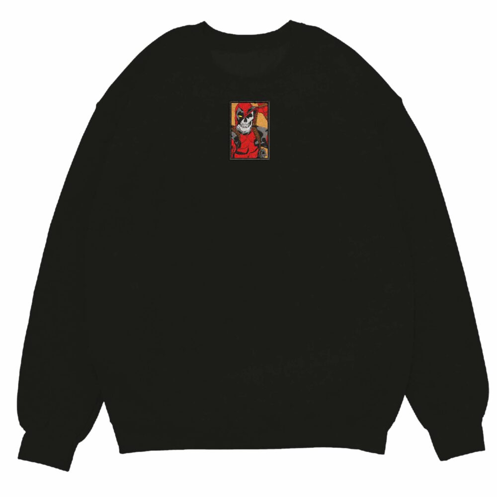 Skull Deadpool Embroidered Sweatshirt 1.jpg