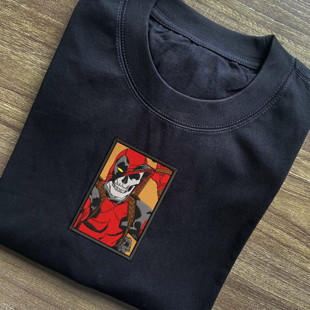 Skull Deadpool Embroidered T shirt 1.jpg
